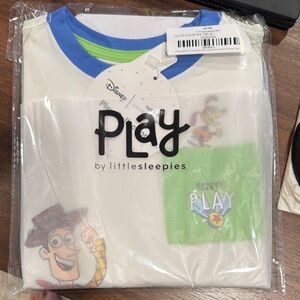 Little Sleepies Toy Story Pals Long Sleeve Graphic Pocket Tee NIB